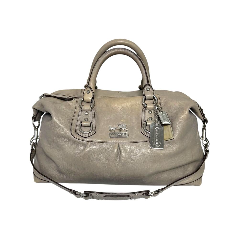 Coach Madison Sabrina 12949 Gray Leather Satchel Shoulder Bag Y2K